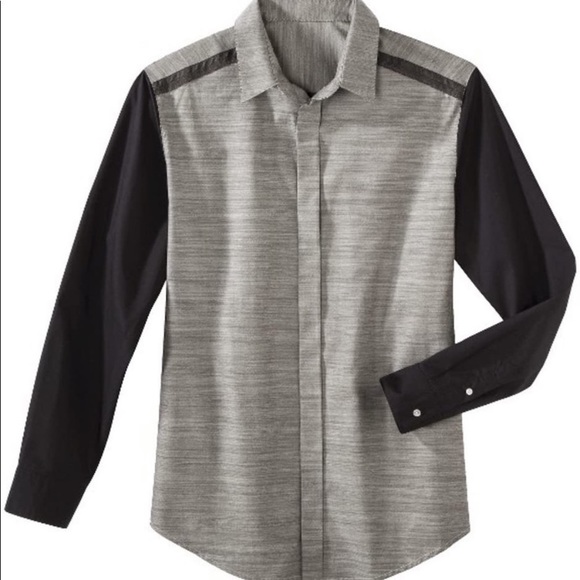 3.1 Phillip Lim for target grey & black button up - Picture 1 of 6